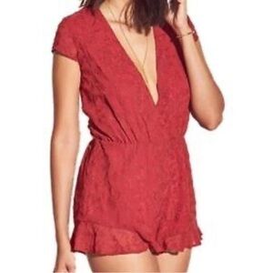 Lovers + Friends Hey Babe Romper in Palm Floral Size M